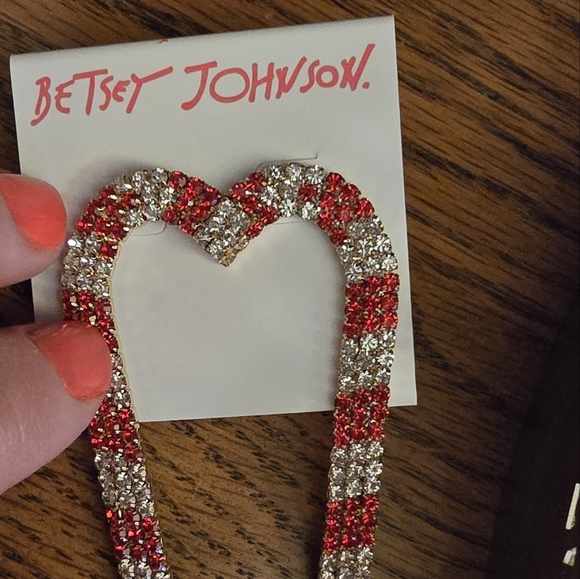 Betsey Johnson Candy Cane Dangle Earrings! - Picture 4 of 12